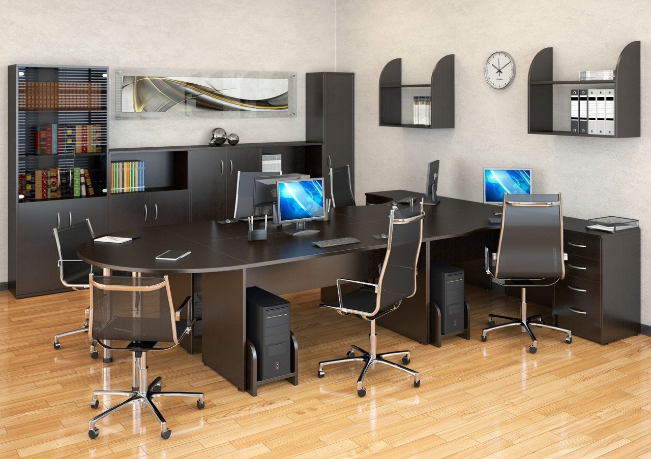 Офисная мебель орех Табак RIVA - вид 16