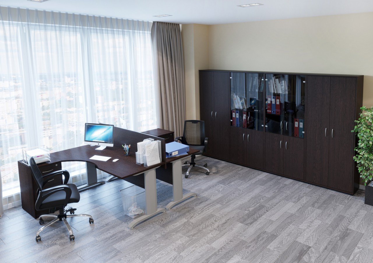 Офисная мебель орех Табак RIVA - вид 17