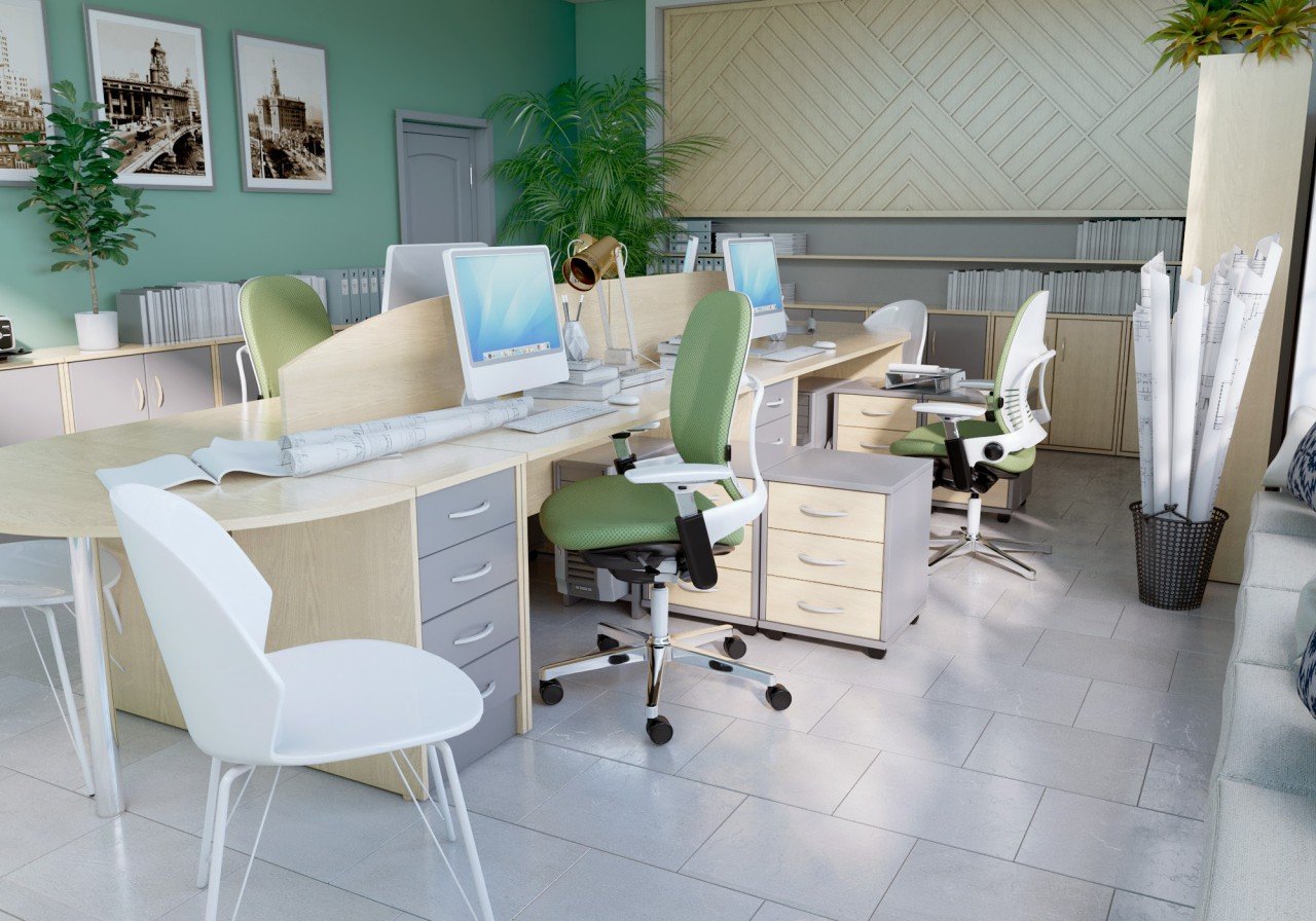 Офисная мебель орех Табак RIVA - вид 2