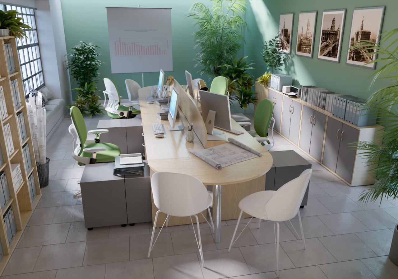 Офисная мебель орех Табак RIVA - вид 4