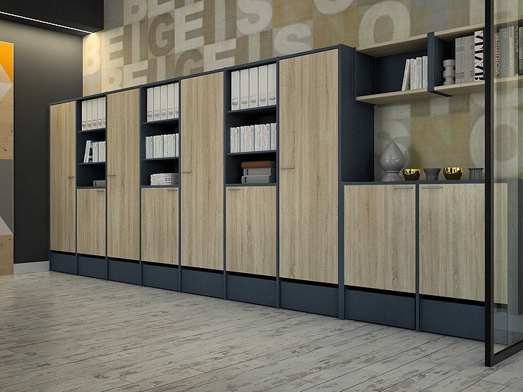 Стол с перегородками для 4 сотрудников Инновация - вид 21