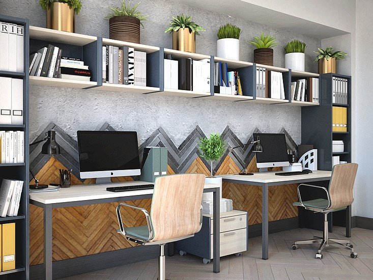 Стол с перегородками для 4 сотрудников Инновация - вид 4