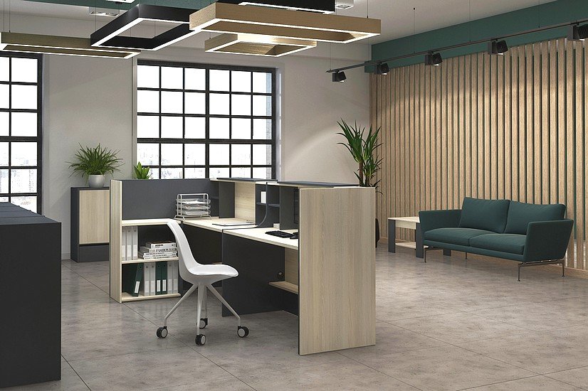 Стол с перегородками для 4 сотрудников Инновация - вид 26